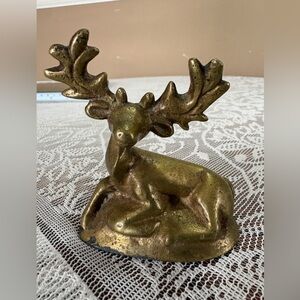 Solid Brass Deer Figuring